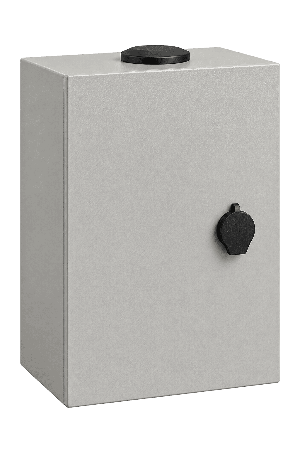 nimbusLink enclosure with low-profile antenna and covered circular latch, rendered from product photos